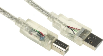 Кабель Ningbo USB A(m) USB B(m) 1.8м прозрачный (блистер)