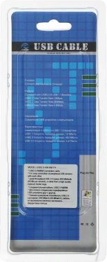 Кабель Ningbo USB A(m) USB B(m) 1.8м прозрачный (блистер)