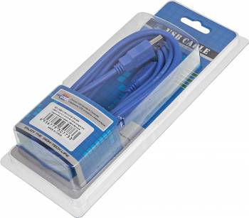 Кабель Ningbo micro USB 3.0 B (m) угловой USB A(m) 3м синий (блистер)