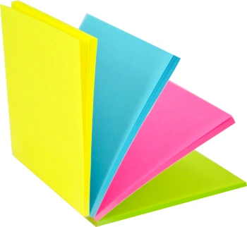 Блок самоклеящийся бумажный Stick`n Magic 21571 76x76мм 100лист. неон 4цв.в упак.