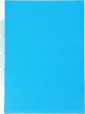 Папка-уголок Бюрократ -E356 3 уровн. A4 пластик 0.15мм ассорти