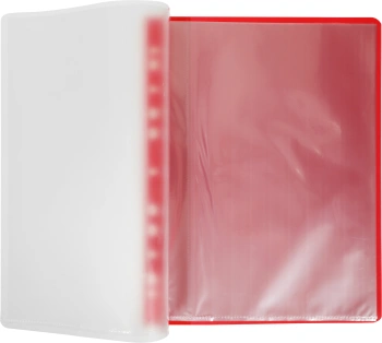 Папка-скоросшиватель Бюрократ -PS10RED A4 10 вкладышей боков.перф. пластик красный 0.12/0.16