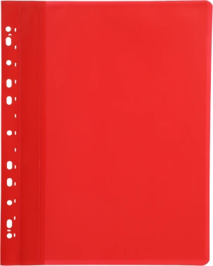 Папка-скоросшиватель Бюрократ -PS10RED A4 10 вкладышей боков.перф. пластик красный 0.12/0.16