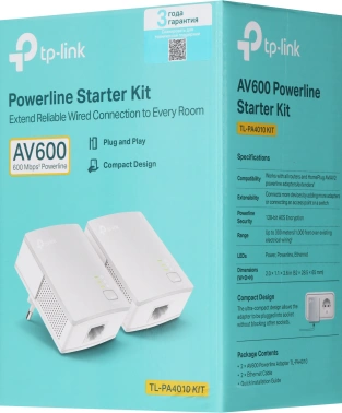 Сетевой адаптер HomePlug AV TP-Link TL-PA4010 KIT