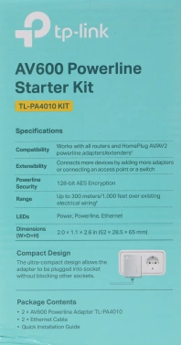 Сетевой адаптер HomePlug AV TP-Link TL-PA4010 KIT