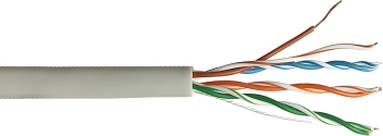Кабель информационный Lanmaster NM-UTP5E4PR-CCA кат.5E UTP 4 пары 24AWG PVC внутренний 305м серый