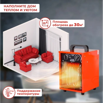 Тепловая пушка электрическая Ресанта ТЭП-3000Н