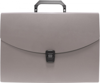 Портфель Бюрократ -BPP13GREY 13 отдел. A4 пластик 0.7мм серый