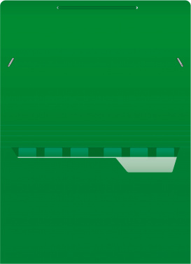 Портфель Бюрократ -BPR6GRN 6 отдел. A4 пластик 0.7мм зеленый