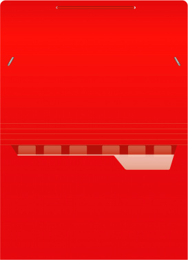 Портфель Бюрократ -BPR6RED 6 отдел. A4 пластик 0.7мм красный