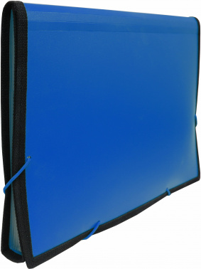 Портфель Бюрократ -BPR13LBLUE 13 отдел. A4 с окантовкой пластик 0.7мм синий