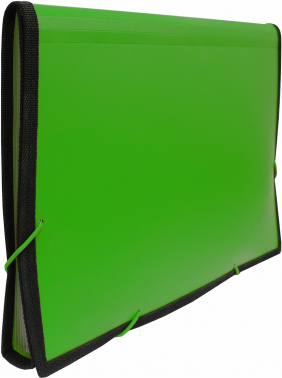 Портфель Бюрократ -BPR13LGRN 13 отдел. A4 с окантовкой пластик 0.7мм зеленый