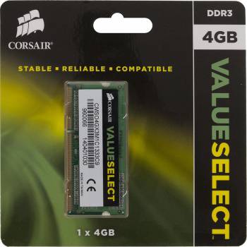 Память DDR3L 4Gb 1333MHz Corsair  CMSO4GX3M1C1333C9