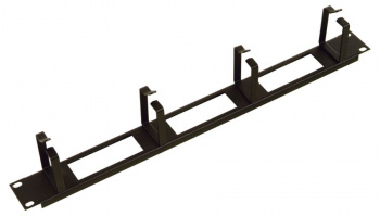 Кабельный органайзер горизонтальный ЦМО ГКО-О-4.62-9005 односторонний кольца 1U шир.:19