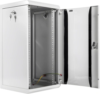 Шкаф коммутационный ЦМО (ШРН-8.255-10) настенный 8U 320x305мм пер.дв.стекл серый 255мм 8.1кг 180град. 420мм