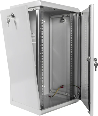 Шкаф коммутационный ЦМО (ШРН-8.255-10) настенный 8U 320x305мм пер.дв.стекл серый 255мм 8.1кг 180град. 420мм