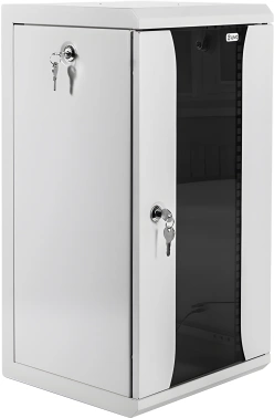 Шкаф коммутационный ЦМО (ШРН-8.255-10) настенный 8U 320x305мм пер.дв.стекл серый 255мм 8.1кг 180град. 420мм