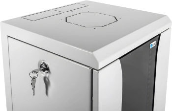 Шкаф коммутационный ЦМО (ШРН-8.255-10) настенный 8U 320x305мм пер.дв.стекл серый 255мм 8.1кг 180град. 420мм