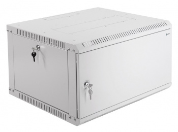Шкаф коммутационный ЦМО ШРН-Эконом (ШРН-Э-6.350.1) настенный 6U 600x350мм пер.дв.металл 85кг серый 300мм 11кг 180град. 345мм