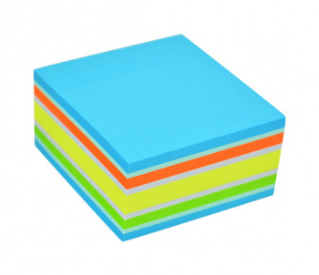 Блок самоклеящийся бумажный Stick`n 21538 76x76мм 400лист. 70г/м2 неон+пастель 6цв.в упак.