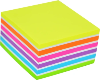 Блок самоклеящийся бумажный Stick`n 21539 76x76мм 400лист. 70г/м2 неон+пастель 7цв.в упак.