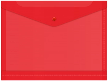 Конверт на кнопке Бюрократ -PK860/1 A4 гориз. расшир. пластик 0.18мм ассорти