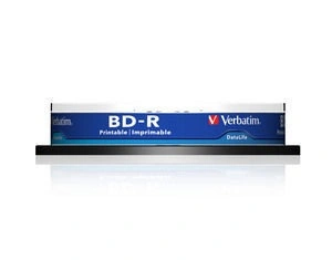Диск BD-R Verbatim 25Gb 6x Cake Box (10шт) Printable (43804)