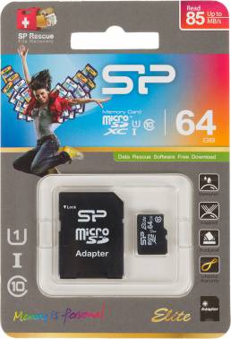 Флеш карта microSDXC 64GB Silicon Power  SP064GBSTXBU1V10SP