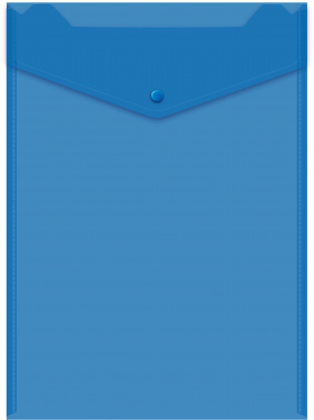 Конверт на кнопке Бюрократ -PK875/1 A4 верт. пластик 0.18мм ассорти