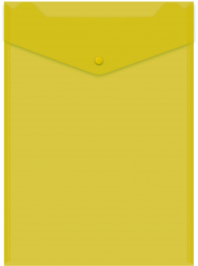 Конверт на кнопке Бюрократ -PK875/1 A4 верт. пластик 0.18мм ассорти