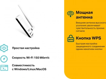Сетевой адаптер Wi-Fi TP-Link TL-WN722N