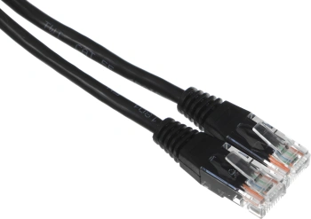 Патч-корд Lanmaster TWT-45-45-1.0-BK UTP RJ-45 вил.-вилка RJ-45 кат.5E 1м черный ПВХ (уп.:1шт)