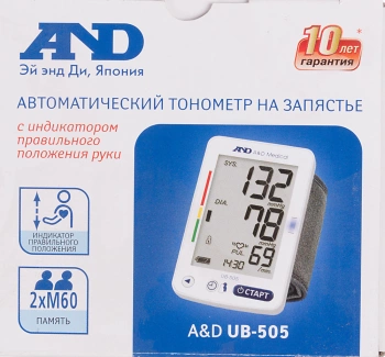 Тонометр запястный A&D  UB-505