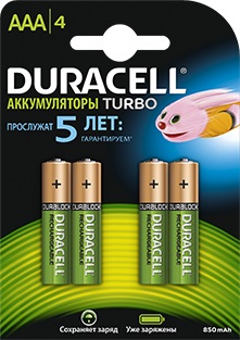 Аккумулятор Duracell Rechargeable HR03-4BL