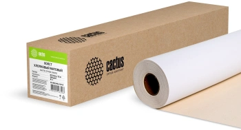 Холст Cactus CS-MC340-61015 610мм-15м/340г/м2/белый хлопок для струйной печати втулка:50.8мм (2