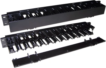 Кабельный органайзер горизонтальный Lanmaster LAN-ORG/CVP-1U односторонний пальцы 1U шир.:19