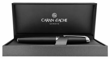 Ручка шариков. Carandache Leman (4789.496) Black lacquered matte SP M черн. черн. подар.кор.