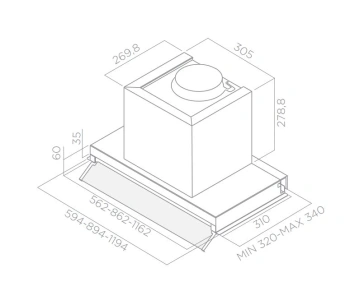 Вытяжка встраиваемая Elica Boxin IX/A/60