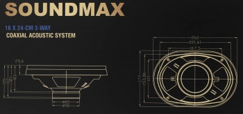Колонки автомобильные Soundmax SM-CSE693