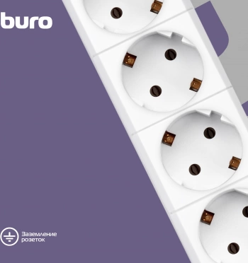 Сетевой фильтр Buro BU-SP1.8_USB_2A-W